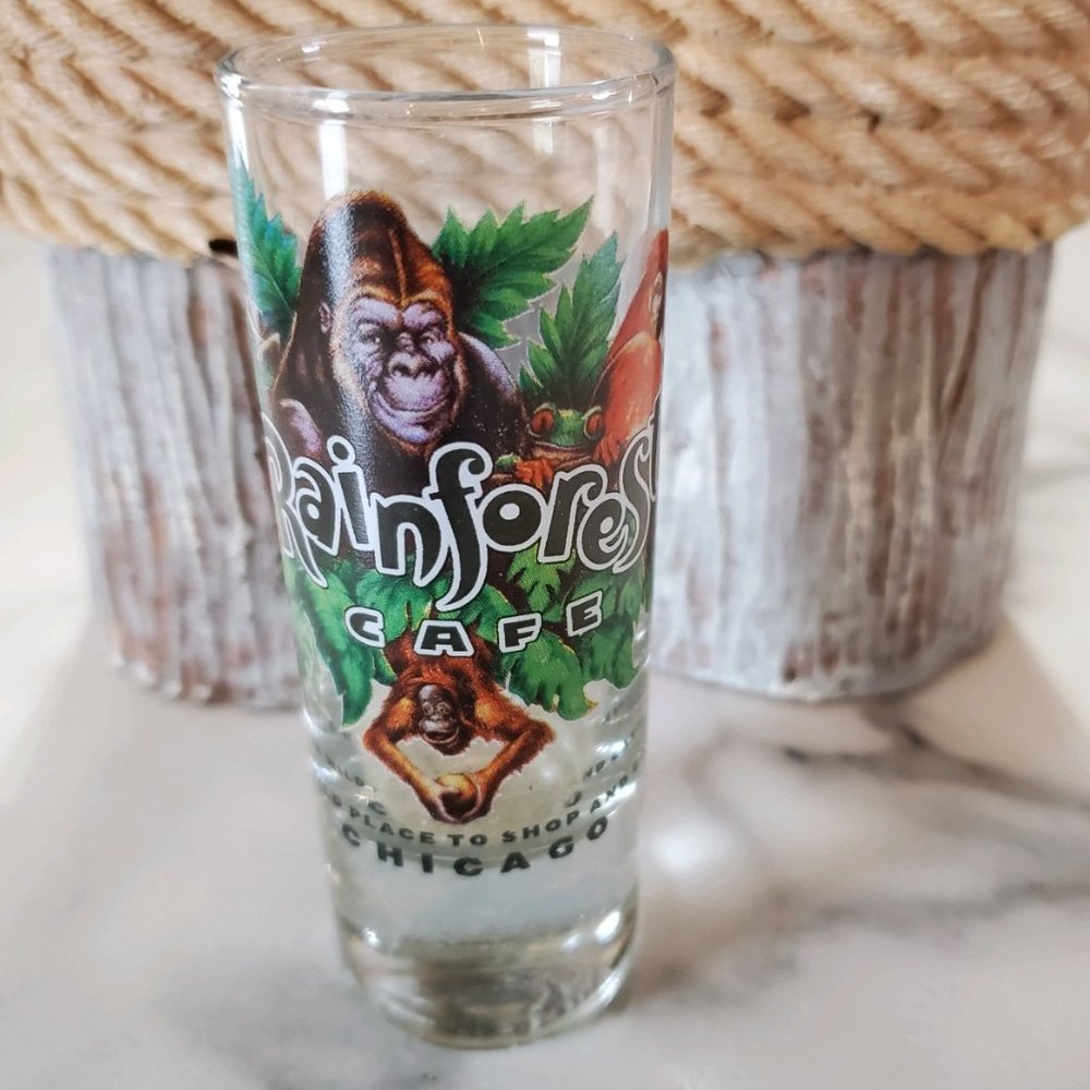 Rainforest CAFE Chicago Tall Shot Glass